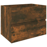 Sink Cabinet Smoked Oak 60x38.5x45 cm Engineered Wood 815648