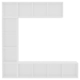 3 Piece Book/TV Cabinet Set White 180x30x180 cm 278788