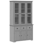 Highborad "BODO" Grey 115.5x43x200.5 cm Solid Wood Pine 3206453