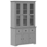 Highborad "BODO" Grey 115.5x43x200.5 cm Solid Wood Pine 3206453