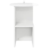 Side Table High Gloss White 39.5 x 55 cm Engineered Wood 8001041