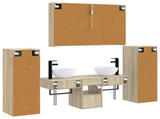 Bathroom Furniture Set 6 pcs Sonoma Oak 3407121