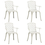 ZNTS 5 Piece Bistro Set Cast Aluminium White 3070609