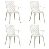 ZNTS 5 Piece Bistro Set Cast Aluminium White 3070609