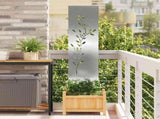 Garden Privacy Screen Silver 32 x 140 cm Galvanised steel 876257