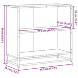 Book Cabinet Brown Oak 80.5x35x76 cm Engineered Wood 849108