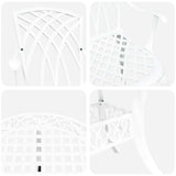 Garden Dining Set 7 pcs White Aluminium 3334722
