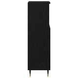 Bathroom Cabinet Black Oak 30 x 30 x 100 cm Engineered Wood 862884