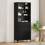 Highboard 2 pcs Black oak Engineered Wood 3403591
