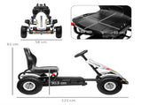Children Pedal Go Kart, Kids Ride On Racer with Adjustable Seat, Inflatable Rubber Tyres, Handbrake, T3398P348353