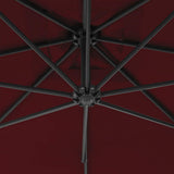 Cantilever Garden Parasol with Steel Pole 250x250 cm Wine Red 312510