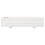 Garden Planter White 110x110x26.5 cm Solid Wood Pine 847324