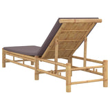 Sun Lounger with Cushions 55x199x30 cm Bamboo 4108227