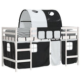 Kids' Loft Bed with Tunnel without Mattress White&Black 90x200cm 3206994