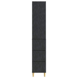 Cabinet Set 2 pcs Black 33 x 34.5 x 90 cm Engineered Wood 3416728