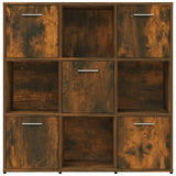 Book Cabinet Smoked Oak 90x30x90 cm Engineered Wood 815549