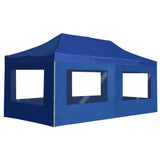 Professional Folding Party Tent with Walls Aluminium 6x3 m Blue 45507