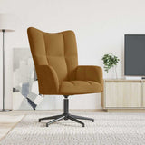 Relaxing Chair Brown Velvet 328103
