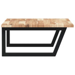 Basin Shelf Wall Mounted Steel and Solid Wood Acacia 3302895