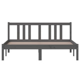 Bed Frame without Mattress Grey Solid Wood 140x200 cm 814886