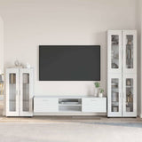 TV Cabinet Set FLORIN 3 pcs High Gloss White Engineered Wood 3397958