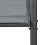 Stackable Garden Chairs 2 pcs Grey Textilene Fabric 318778