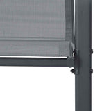 Stackable Garden Chairs 2 pcs Grey Textilene Fabric 318778