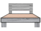 Bed Frame with Headboard Grey Sonoma 80 x 200 cm 8009092