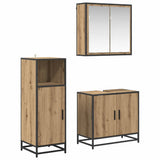Bathroom Furniture Set 3 pcs Artisan Oak Engineered Wood 3402367
