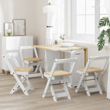 Dining Chairs Foldable 4 pcs Corona White Solid Wood Pine 4013436