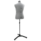 Adjustable Dress Form Male Manual Grey 37.5-45.5 inch Fabric 42018613