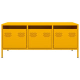 ZNTS Coffee Table Mustard Yellow 101.5x50x43.5 cm Cold-rolled Steel 851271