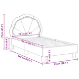 Toddler Bed Frame with Headboard Sea Green 70 x 140 cm Velvet 42010899