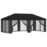 Gazebo Cover with Sidewalls Black 600.5 x 300.5 cm Polyester 900444