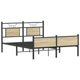 Bed Frame without Mattress Sonoma Oak 150x200 cm King Size Engineered Wood 4106982