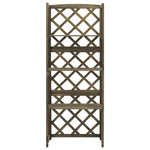 Trellis with Shelves Grey 55x30x140 cm Solid Fir Wood 316410
