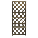 Trellis with Shelves Grey 55x30x140 cm Solid Fir Wood 316410