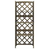 Trellis with Shelves Grey 55x30x140 cm Solid Fir Wood 316410
