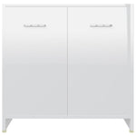 ZNTS 4 Piece Bathroom Furniture Set High Gloss White 3071717