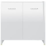 ZNTS 4 Piece Bathroom Furniture Set High Gloss White 3071717