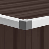 Garden Shed Brown 195x198x159 cm Galvanised Steel 46256