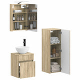 Bathroom Furniture Set 4 pcs Sonoma Oak 3407457