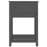 Planter with Shelf Grey 54x54x81 cm Solid Wood Pine 823775