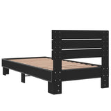 Bed Frame without Mattress Black 75x190 cm Small Single 845747
