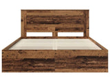Bed Frame with Headboard Old Wood 120 x 200 cm Solid Pine Wood 3410118