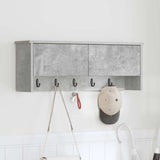 Wall-Mounted Coat Rack with Shelf Concrete Grey 80 x 20 x 30 cm 874342