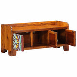 Shoe Cabinet Multicolour 90 x 35 x 40 cm Solid Acacia Wood 4016514