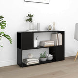 Book Cabinet Black Engineered Wood Book Cabinet Rectangular 809171