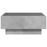 ZNTS Coffee Table with LED Concrete Grey 70x50x30 cm Engineered Wood 847514