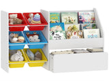 Toy Storage Unit, 3-Tier Toy Organiser Shelf with 6 Removable Storage Bins for Bedroom, Nursery, T3398P421976